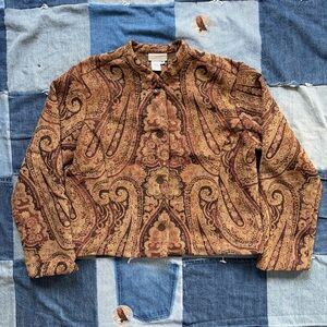 vtg cold water creek tapestry jacket paisley size M